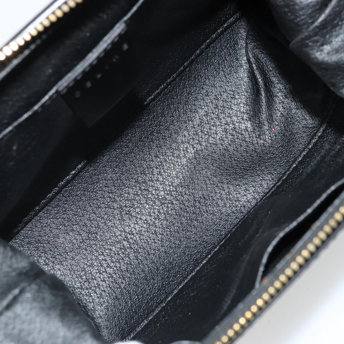 CELINE Macadam Canvas Pouch PVC Leather Brown Gold Auth 178013V