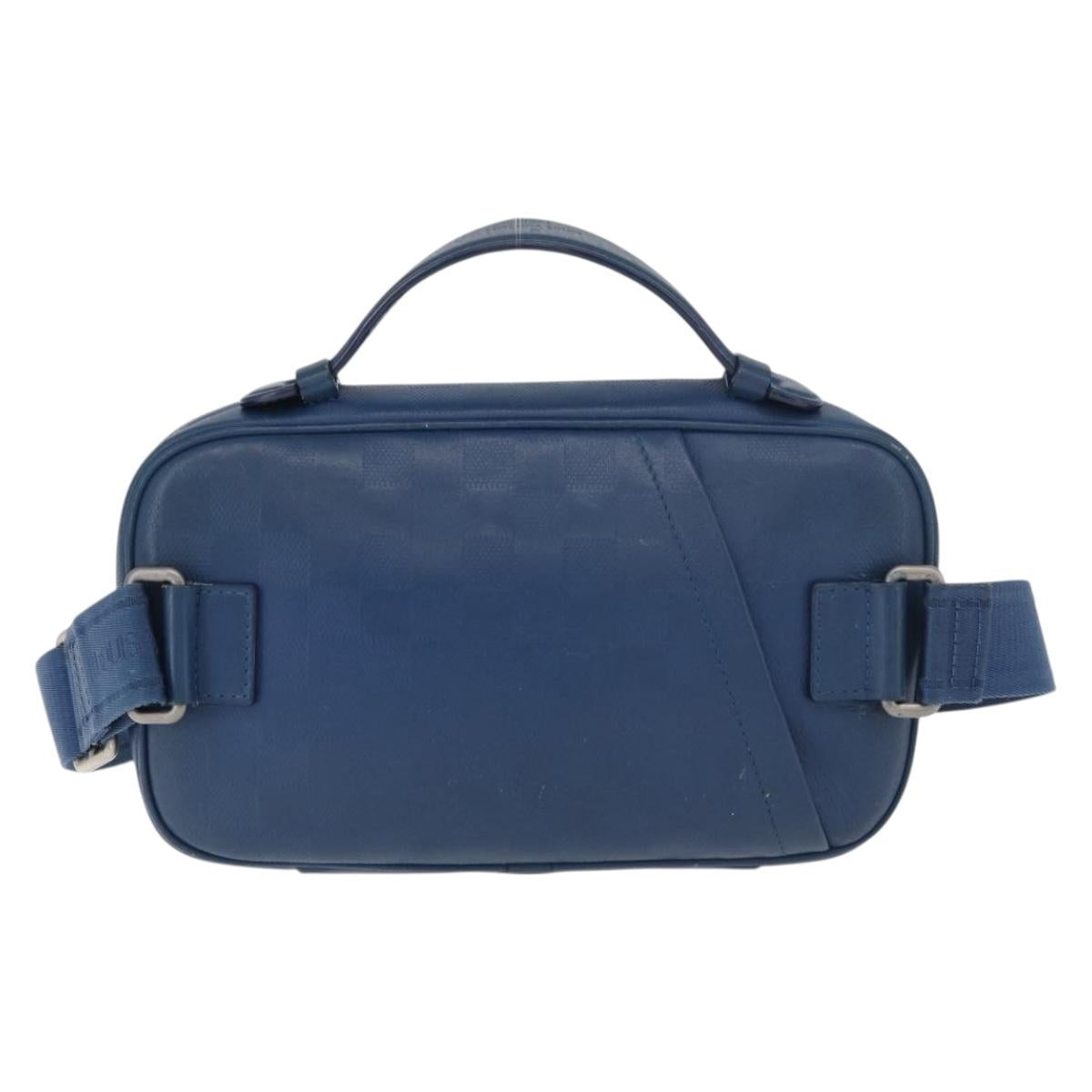 LOUIS VUITTON Damier Infini Ambreil Bag Leather Blue N41354 LV Auth 178019A