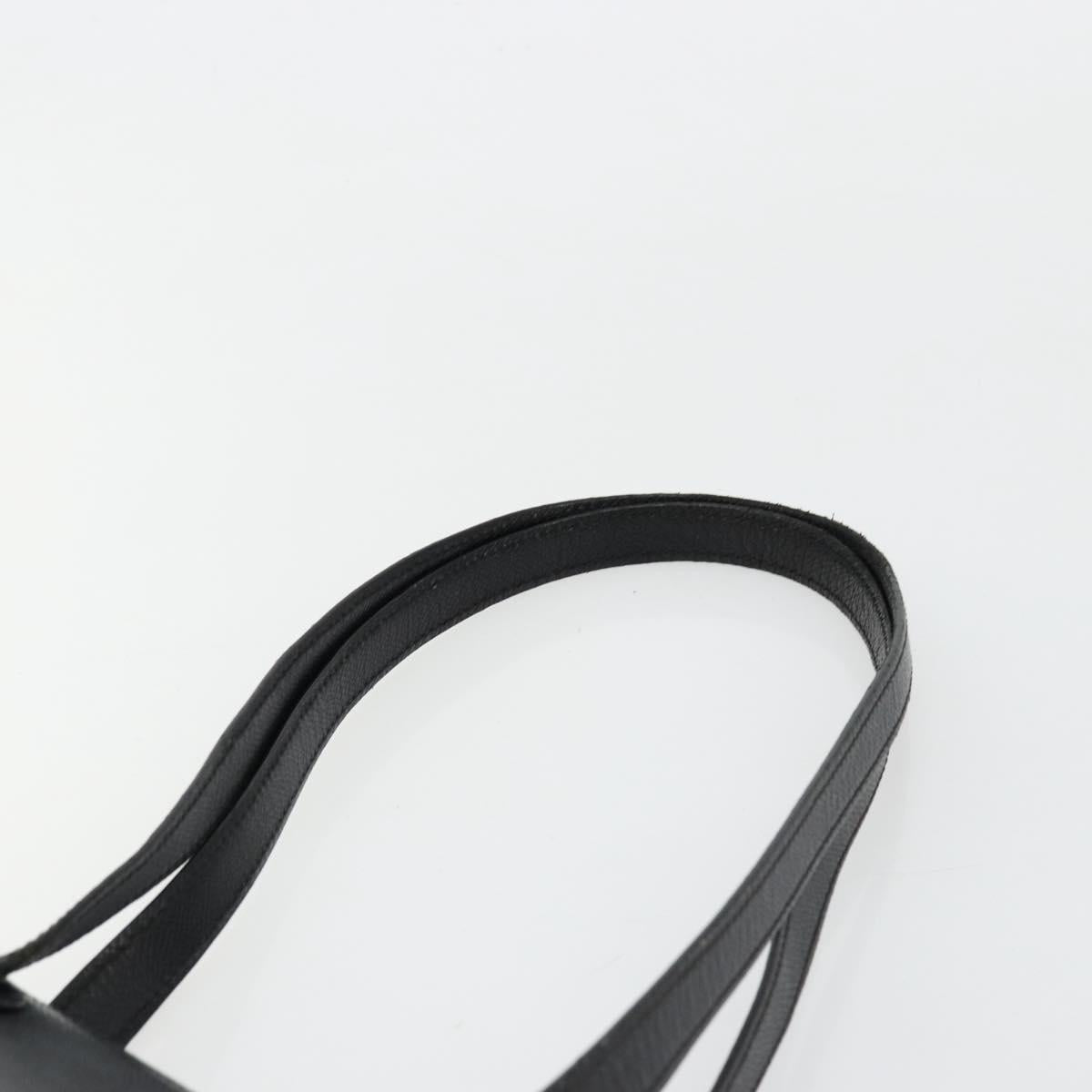 CHANEL Tote Bag Caviar Skin Black Gold CC Auth 178022