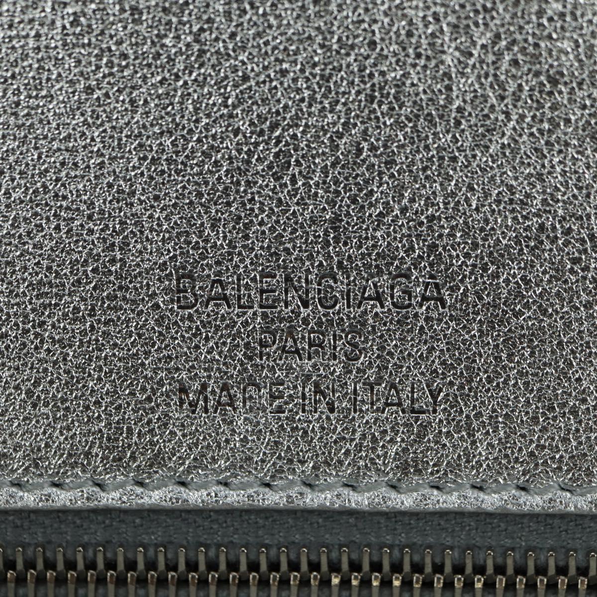 BALENCIAGA Hour glass Bag Leather 2way Yellow Silver 828976 Auth 178023SM