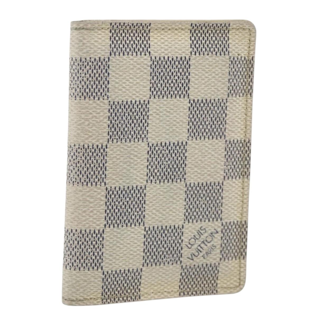 LOUIS VUITTON Damier Azur Organizer Dupoch Card Case N61727 LV Auth 178032A