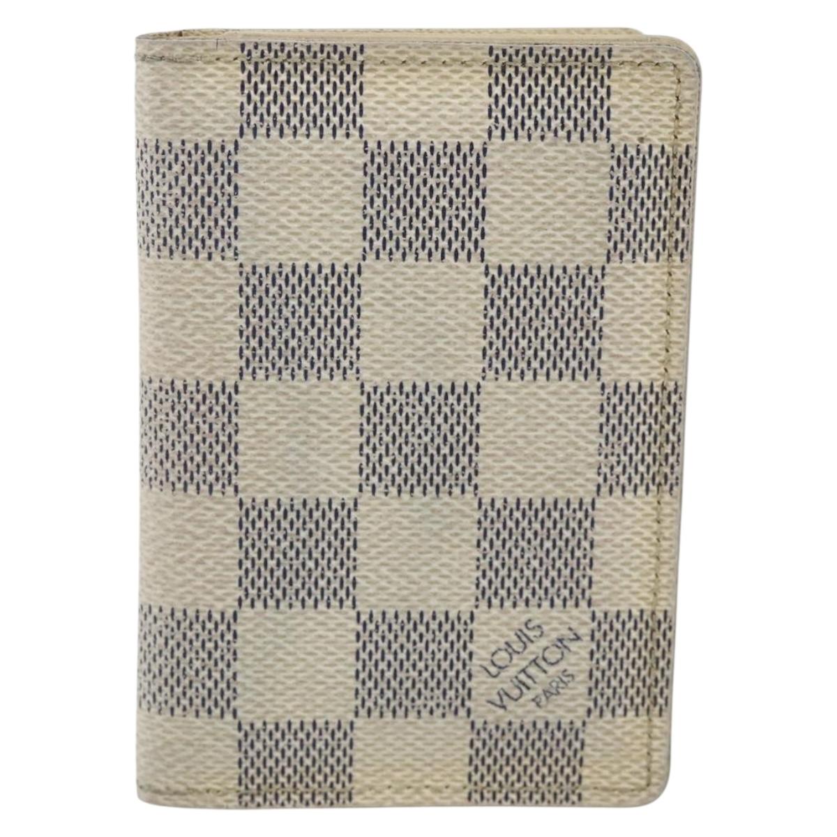 LOUIS VUITTON Damier Azur Organizer Dupoch Card Case N61727 LV Auth 178032A