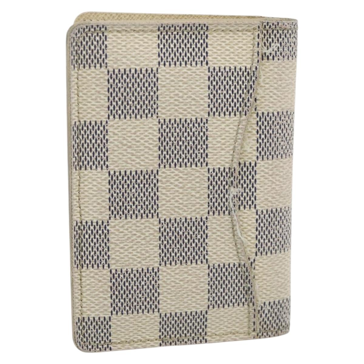 LOUIS VUITTON Damier Azur Organizer Dupoch Card Case N61727 LV Auth 178032A