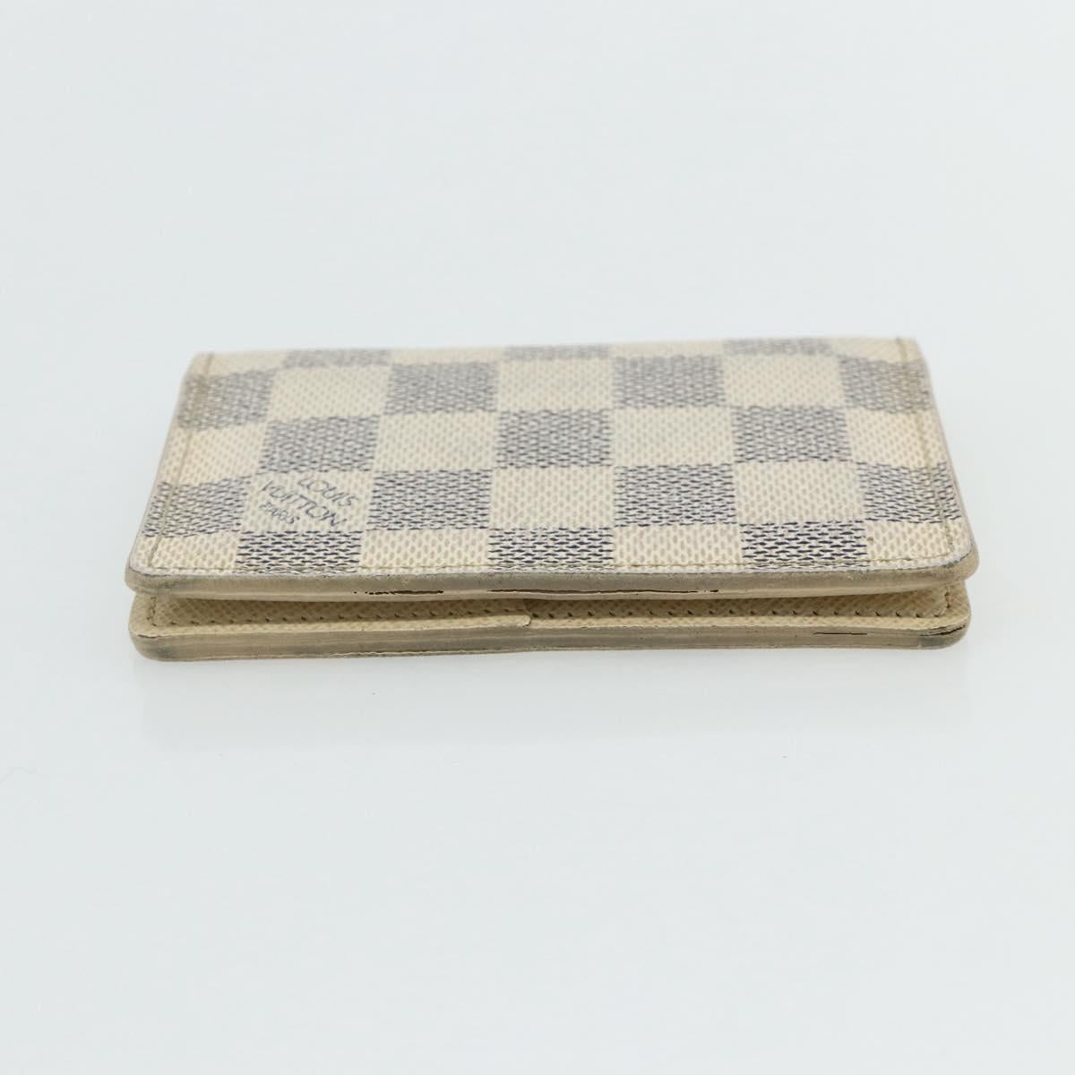 LOUIS VUITTON Damier Azur Organizer Dupoch Card Case N61727 LV Auth 178032A
