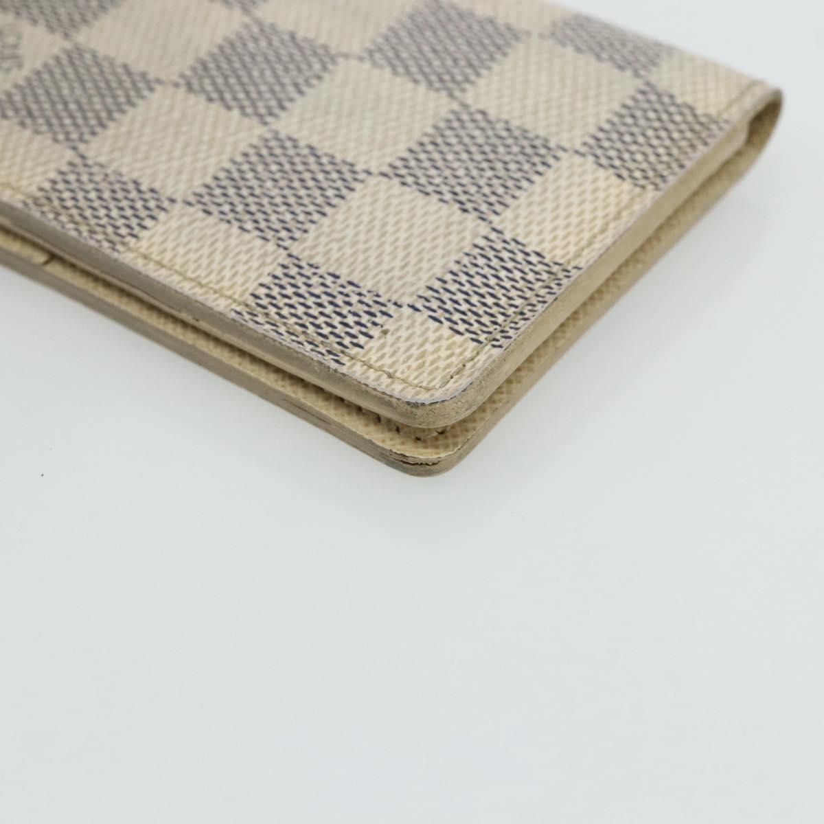 LOUIS VUITTON Damier Azur Organizer Dupoch Card Case N61727 LV Auth 178032A