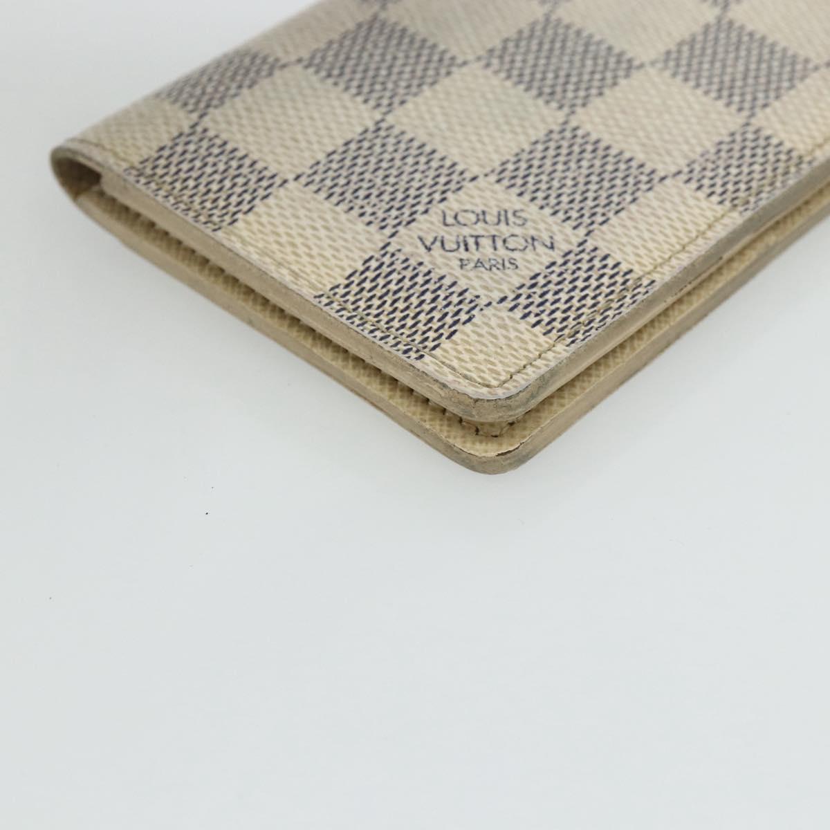 LOUIS VUITTON Damier Azur Organizer Dupoch Card Case N61727 LV Auth 178032A