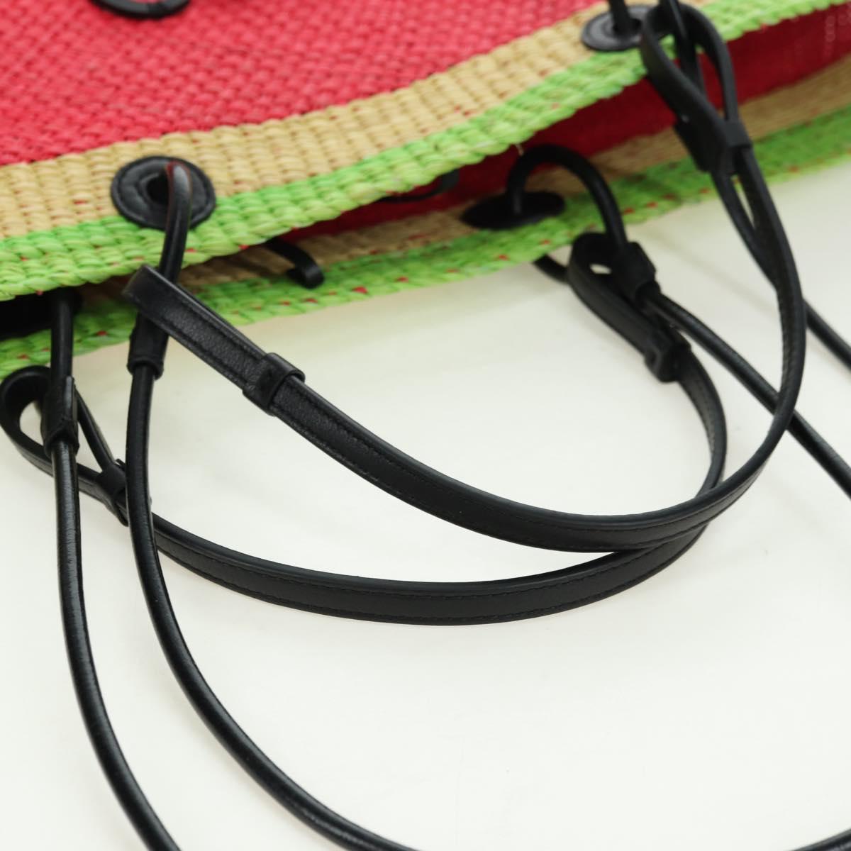 LOEWE Watermelon Tote Bag Raffia 2way Red Auth 178041SM