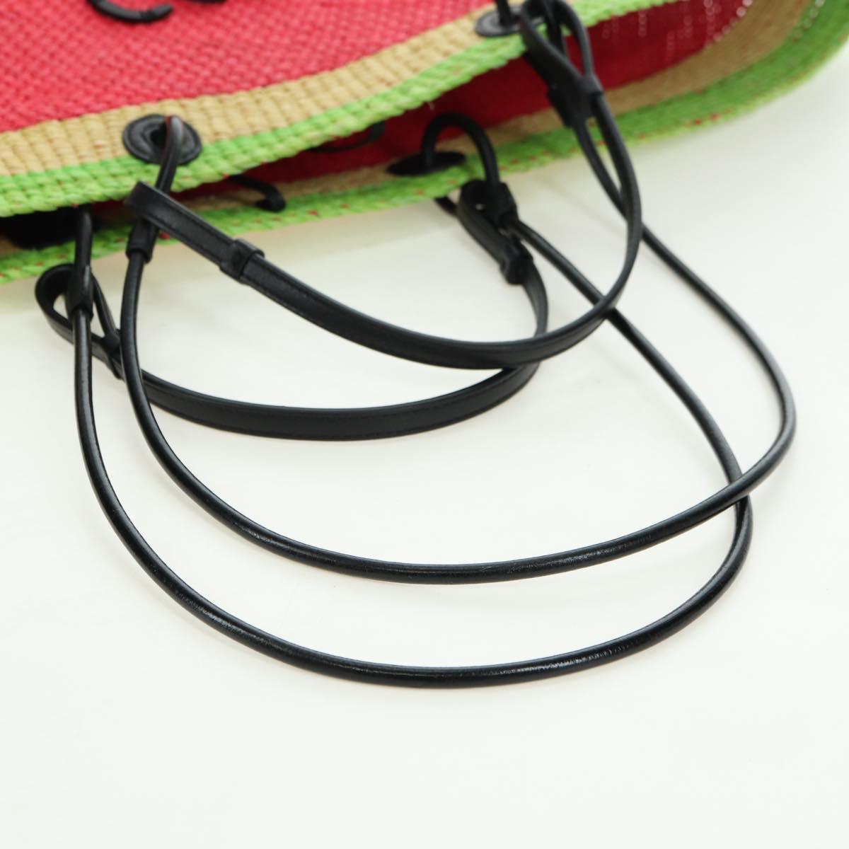 LOEWE Watermelon Tote Bag Raffia 2way Red Auth 178041SM
