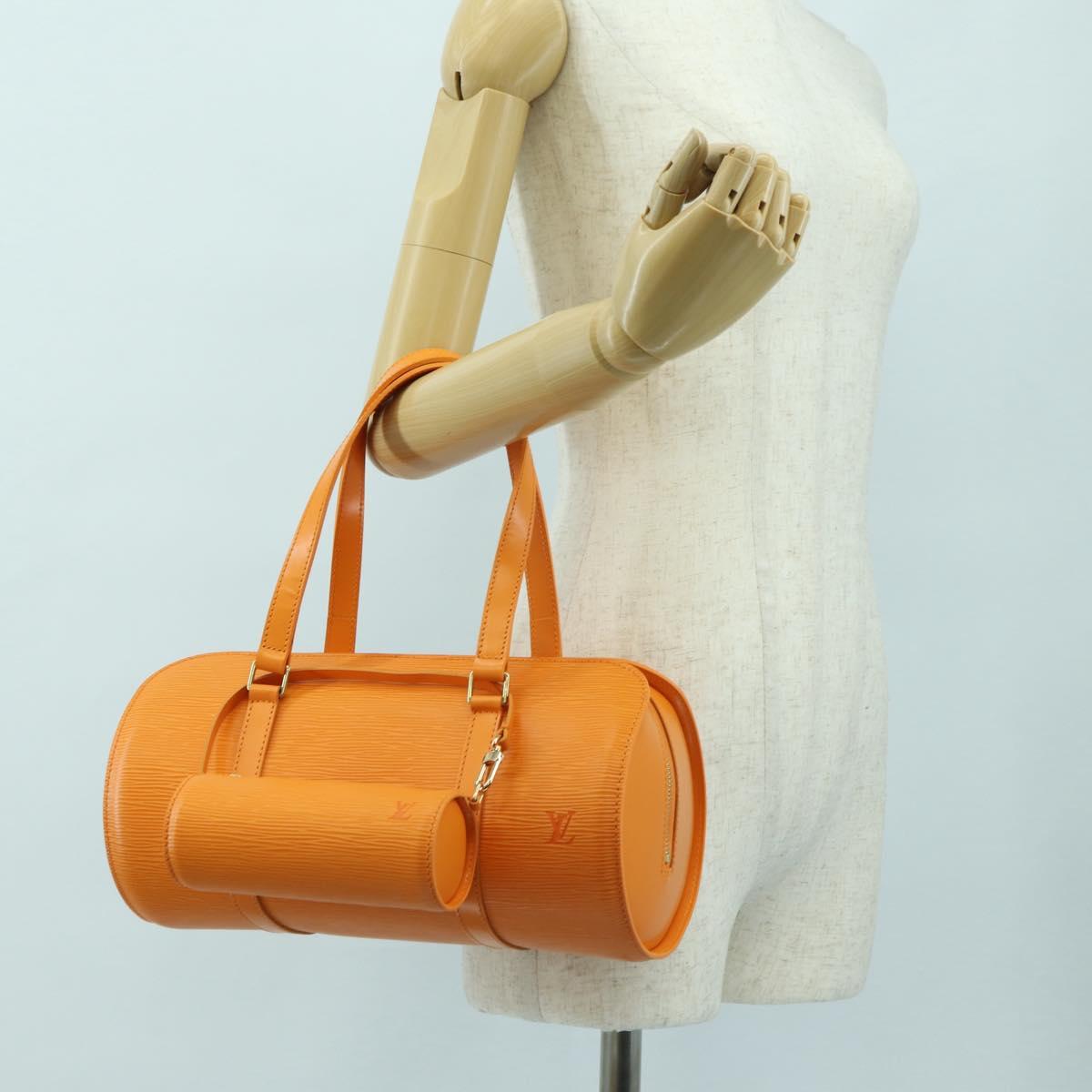 LOUIS VUITTON Epi Soufflot Hand Bag Orange Mandarin M5222H LV Auth 178045SAV
