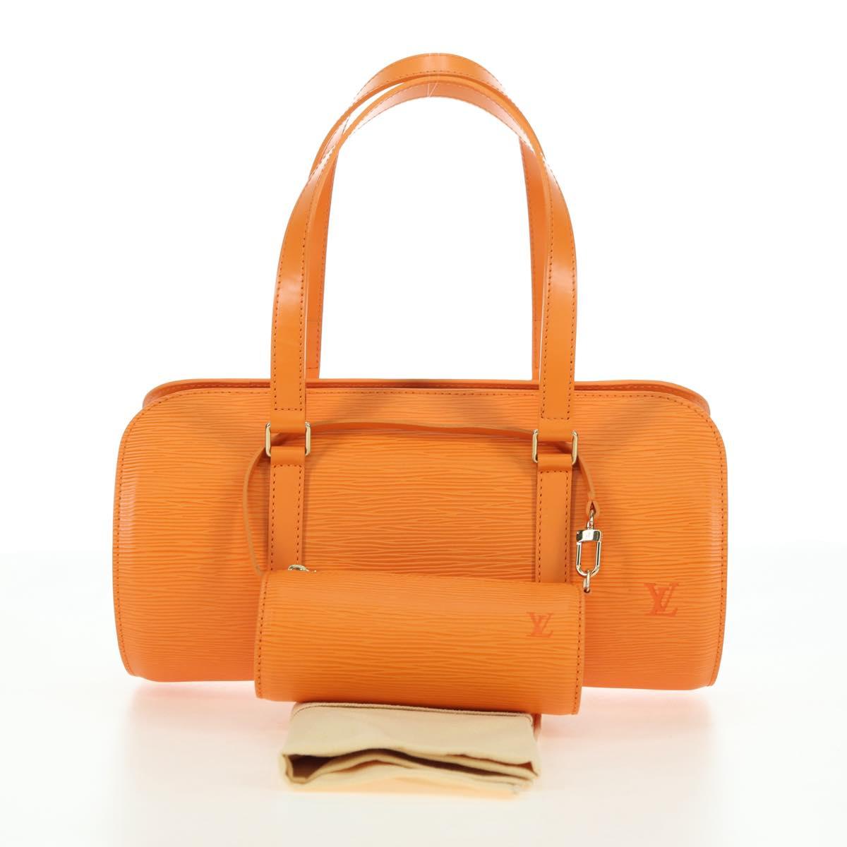 LOUIS VUITTON Epi Soufflot Hand Bag Orange Mandarin M5222H LV Auth 178045SAV