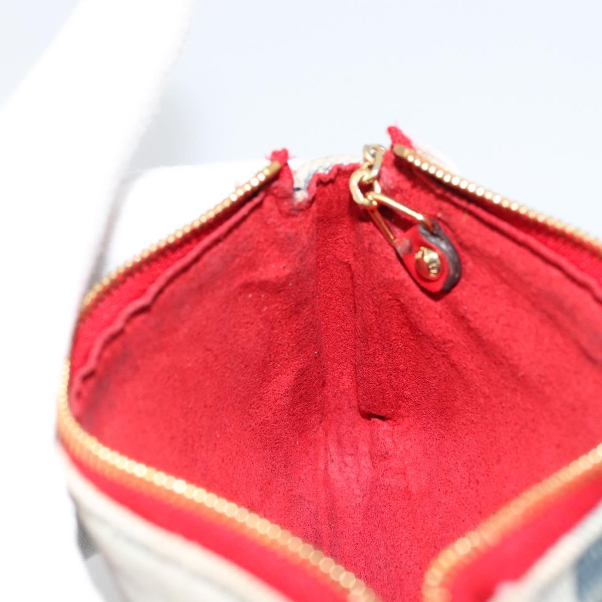 LOUIS VUITTON Monogram Denim Mini Pochette Accessoires Blue M68760 Auth 178048A