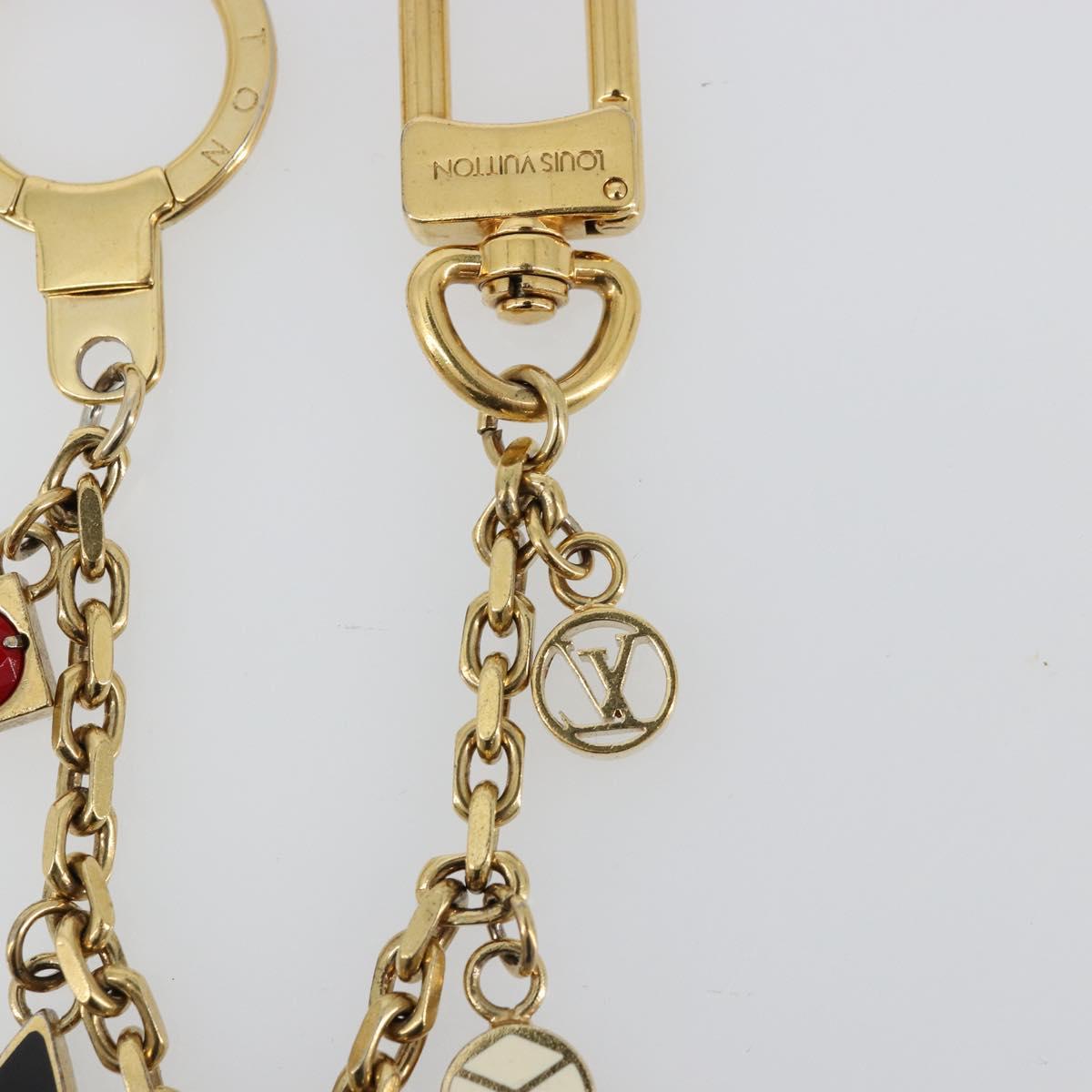 LOUIS VUITTON Maltage Flowers Bag Charm metal Gold Tone M67384 LV Auth 178050A