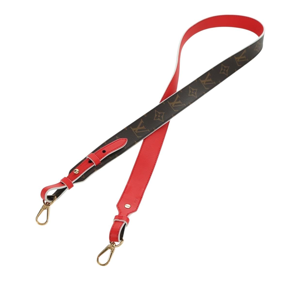 LOUIS VUITTON Monogram Shoulder Strap 41.7"" Rouge J02287 LV Auth 178051V