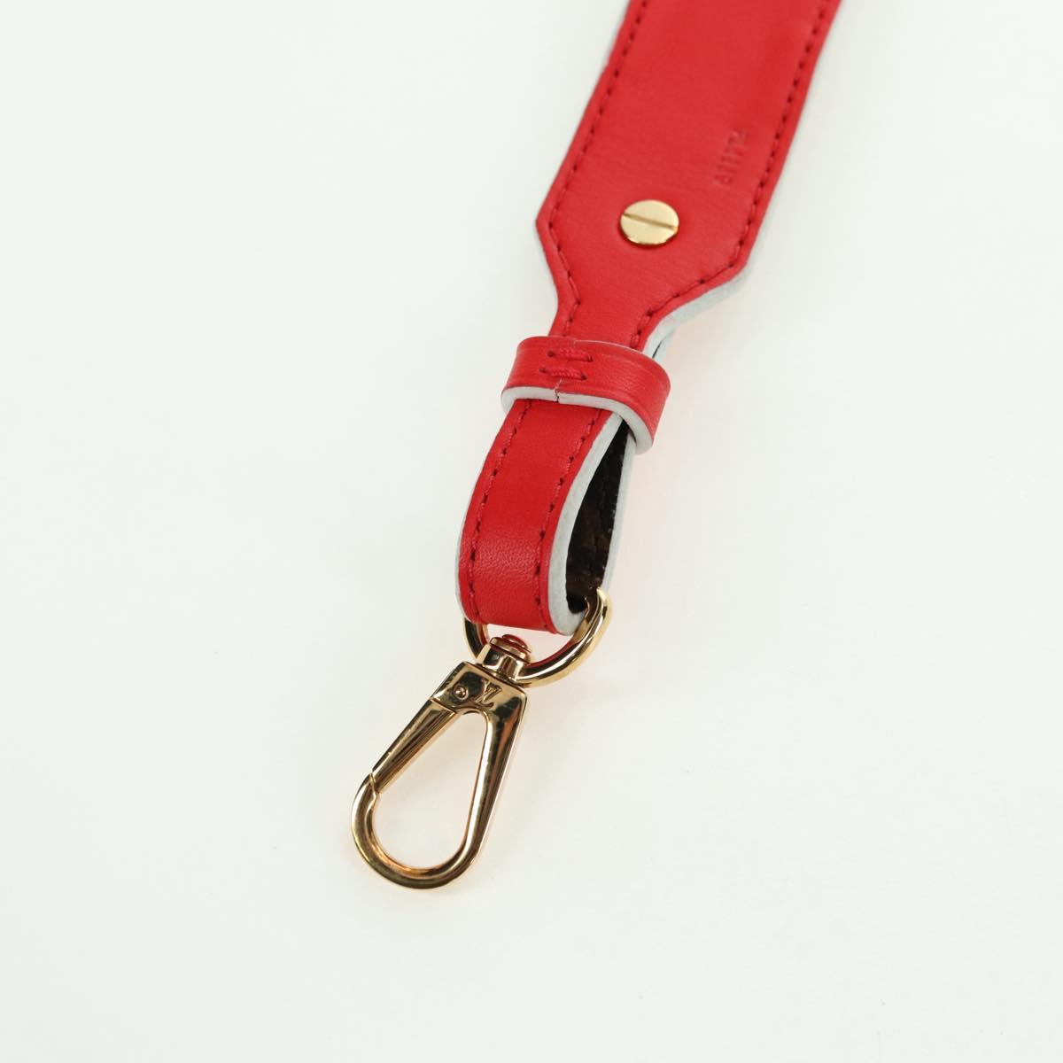 LOUIS VUITTON Monogram Shoulder Strap 41.7"" Rouge J02287 LV Auth 178051V