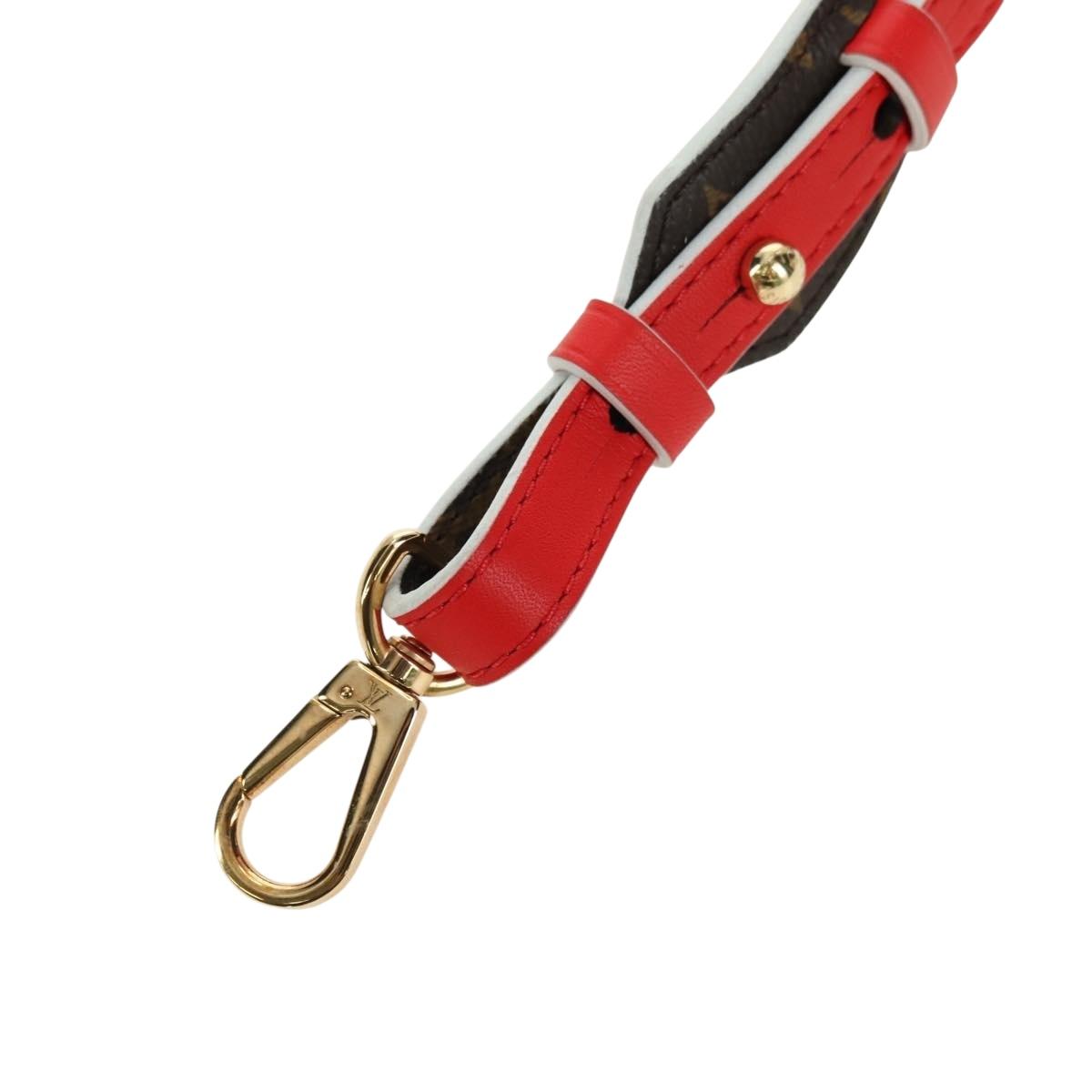 LOUIS VUITTON Monogram Shoulder Strap 41.7"" Rouge J02287 LV Auth 178051V