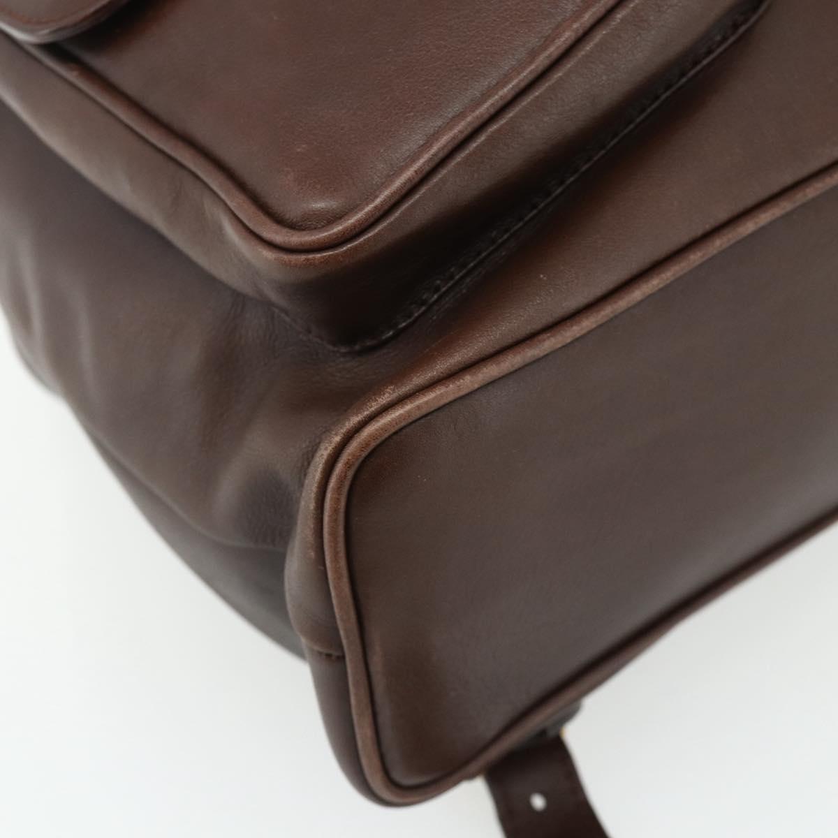 GUCCI Bamboo Backpack Leather Brown Gold 003 58 0016 Auth 178057