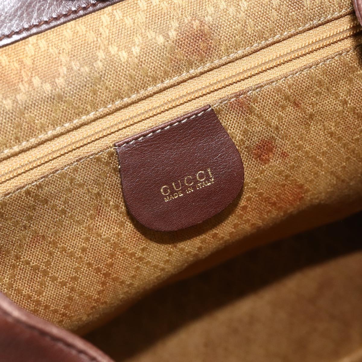 GUCCI Bamboo Backpack Leather Brown Gold 003 58 0016 Auth 178057