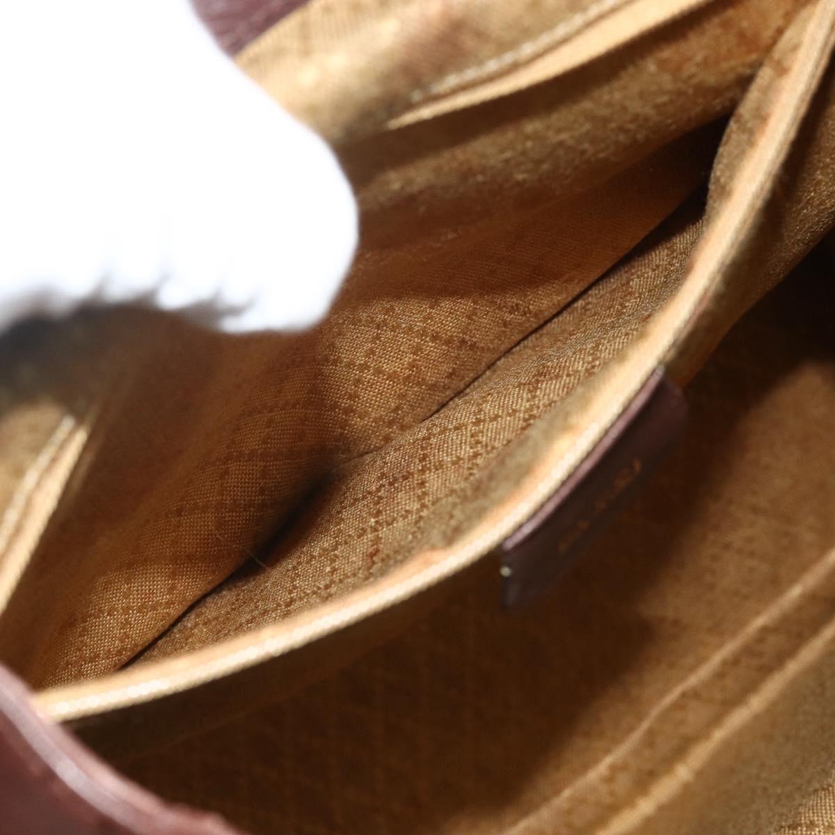 GUCCI Bamboo Backpack Leather Brown Gold 003 58 0016 Auth 178057