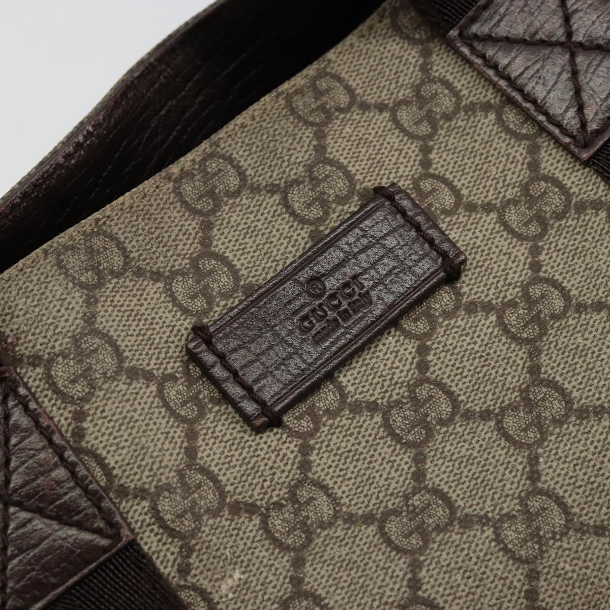 GUCCI GG Supreme Hand Bag PVC Beige 141976 Auth 178060