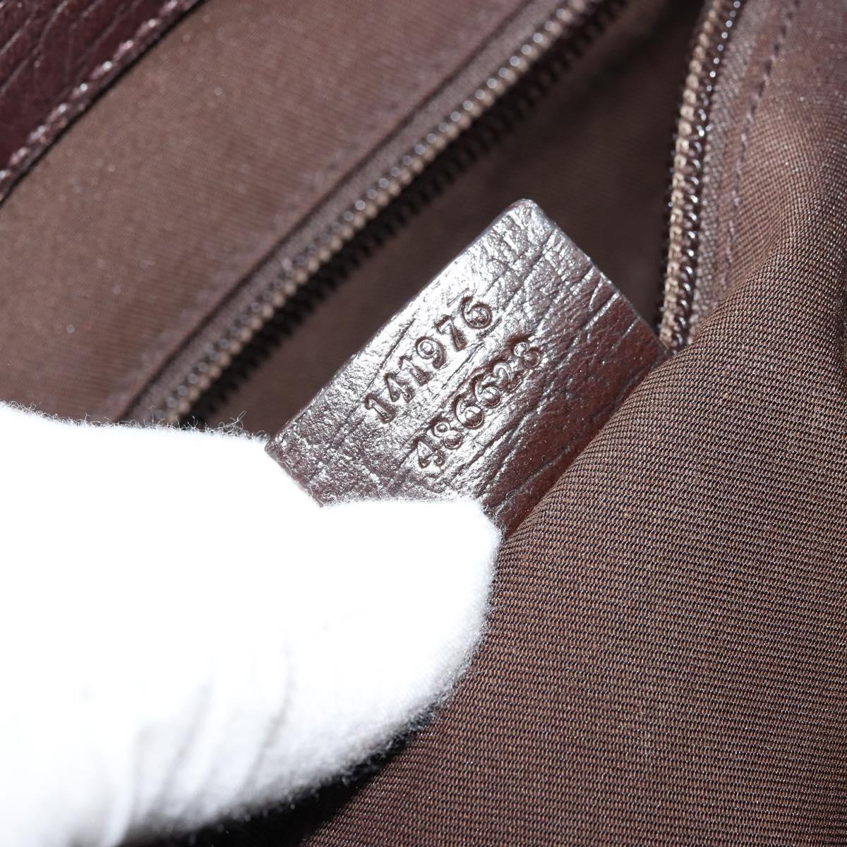 GUCCI GG Supreme Hand Bag PVC Beige 141976 Auth 178060