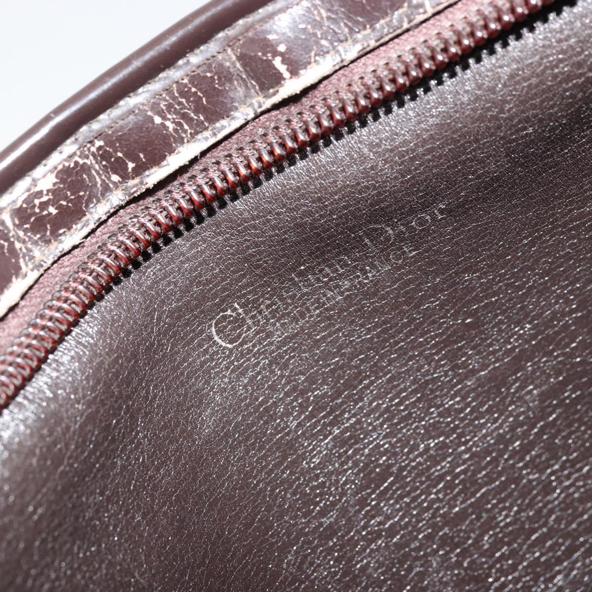 Christian Dior Trotter Canvas Shoulder Bag Beige Gold Auth 178063