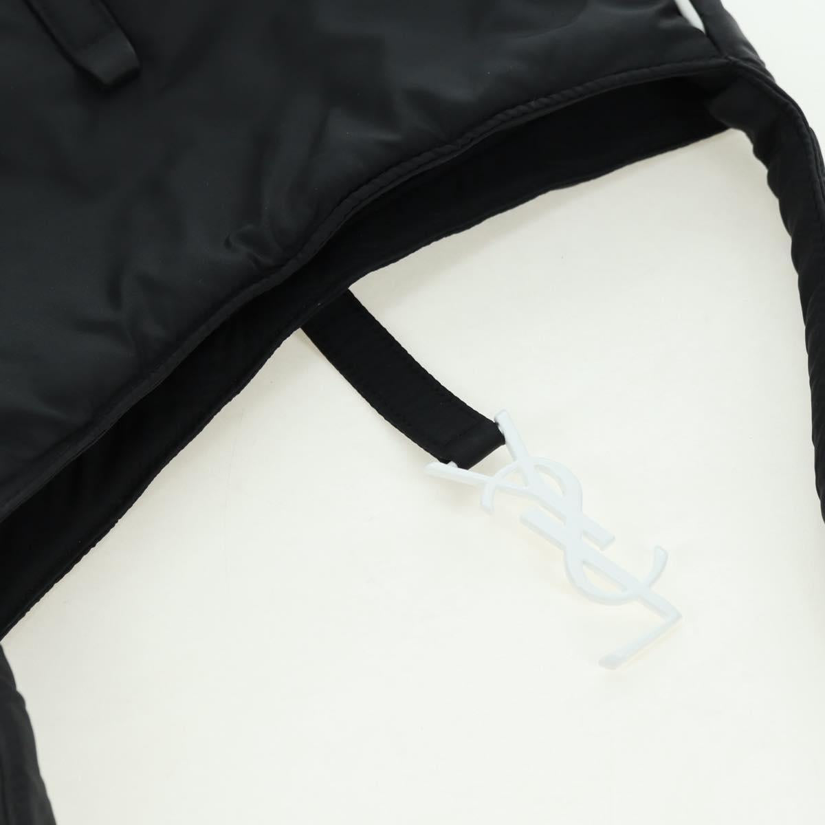 SAINT LAURENT Shoulder Bag Nylon Black Auth 178069SAM
