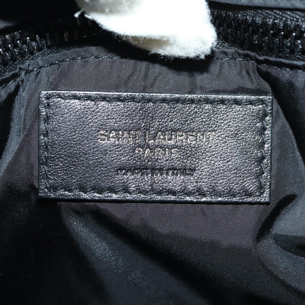 SAINT LAURENT Shoulder Bag Nylon Black Auth 178069SAM