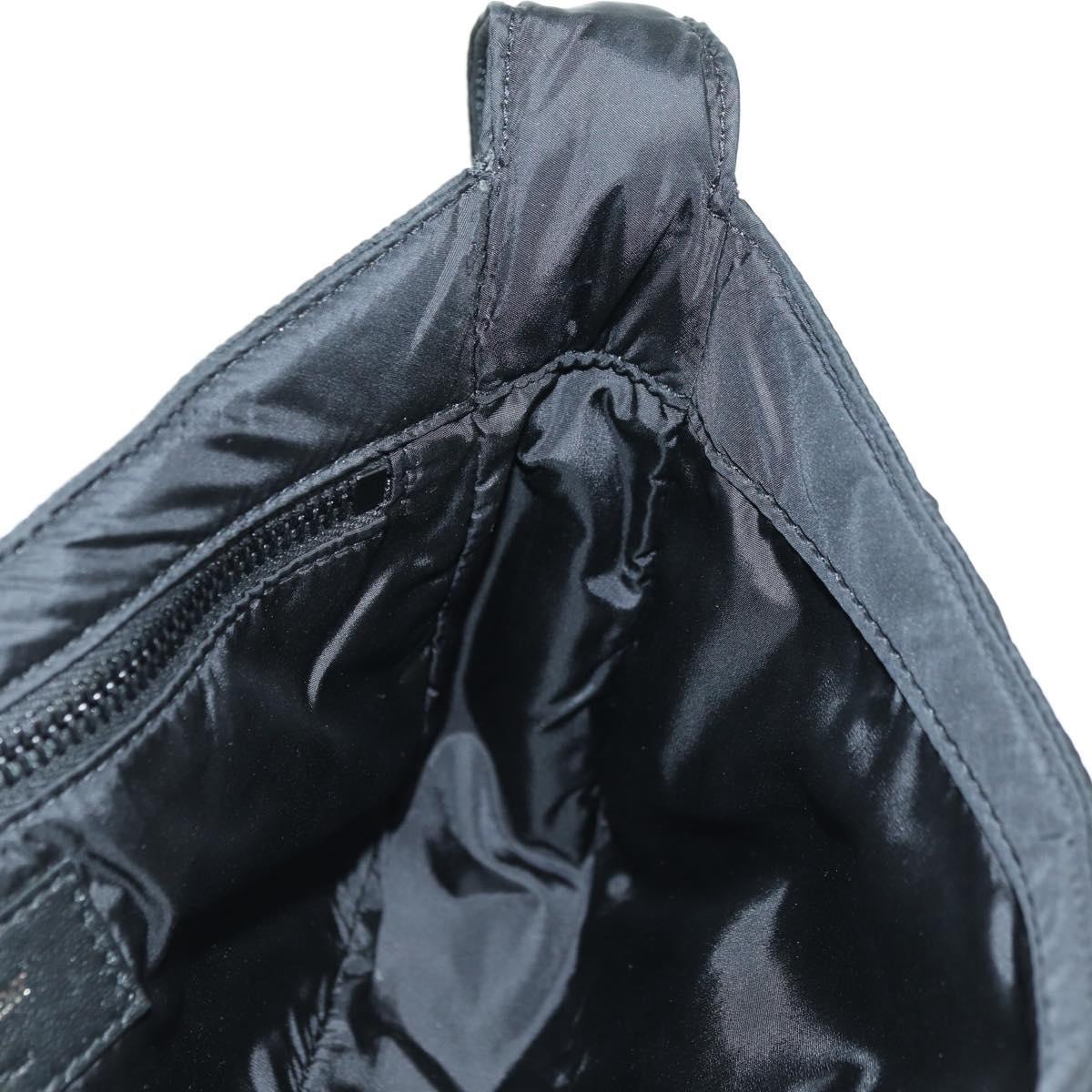 SAINT LAURENT Shoulder Bag Nylon Black Auth 178069SAM
