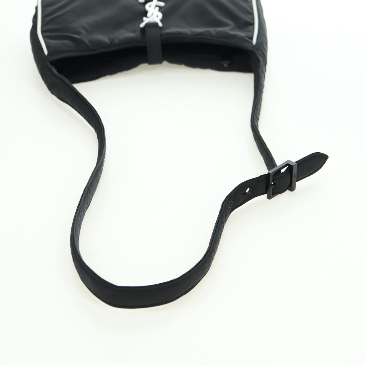 SAINT LAURENT Shoulder Bag Nylon Black Auth 178069SAM