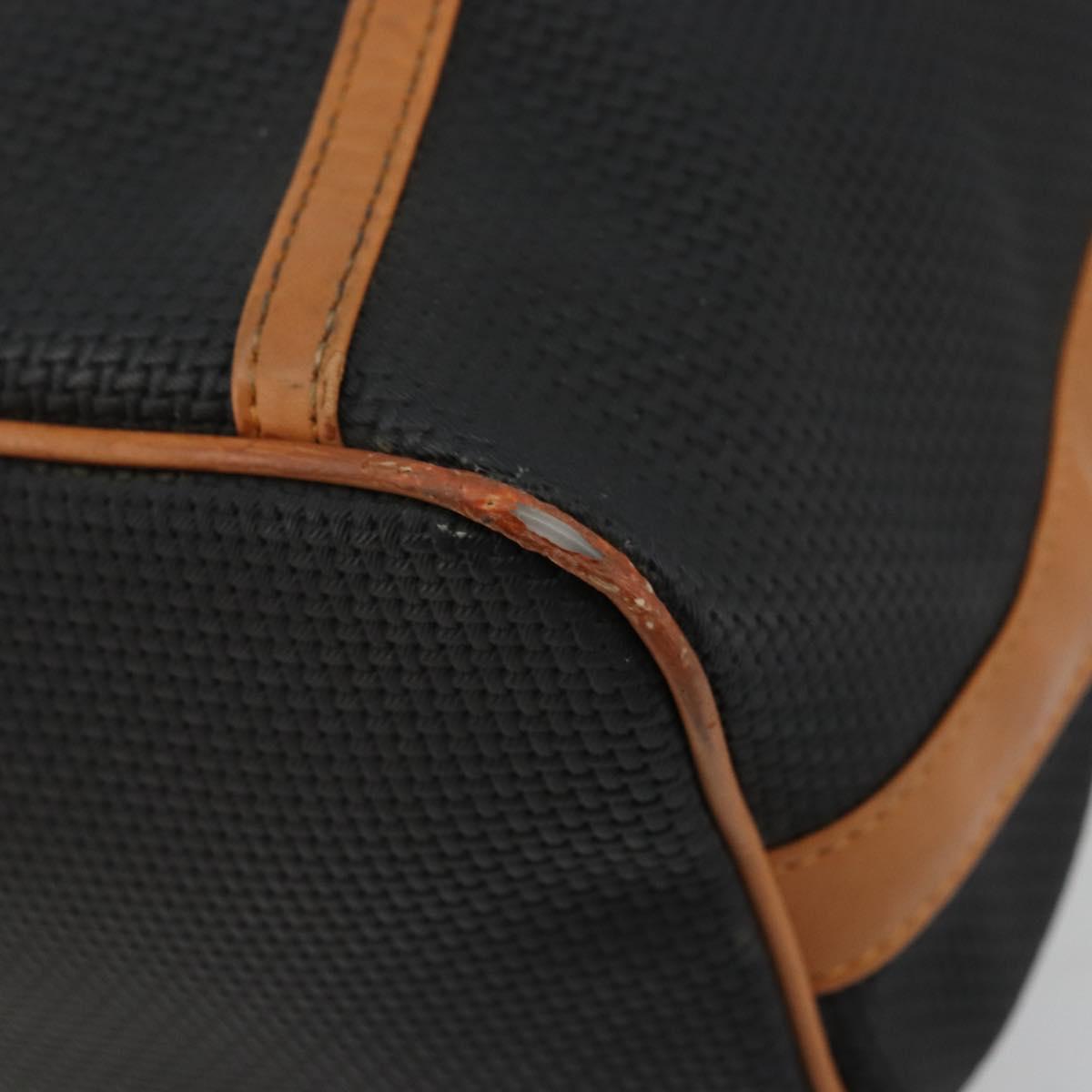 SAINT LAURENT Shoulder Bag PVC Black Gold Auth 178070