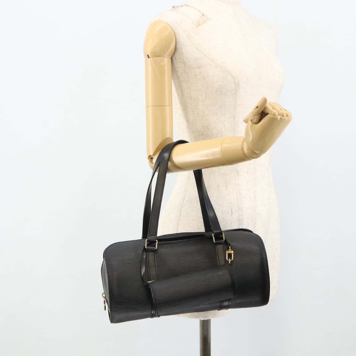 LOUIS VUITTON Epi Soufflot Hand Bag Black M52222 LV Auth 178075A