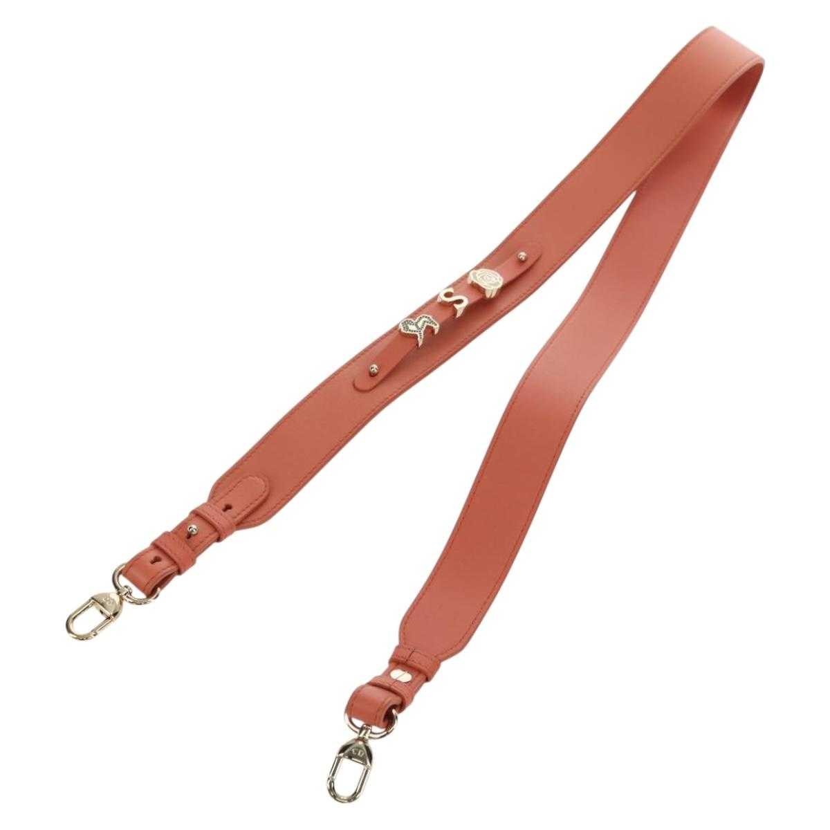 Christian Dior Shoulder Strap Leather 41.7"" Pink Auth 178089M