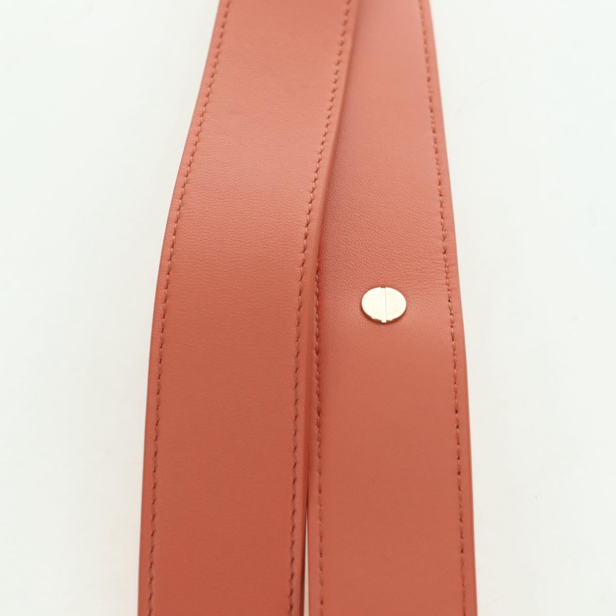 Christian Dior Shoulder Strap Leather 41.7"" Pink Auth 178089M