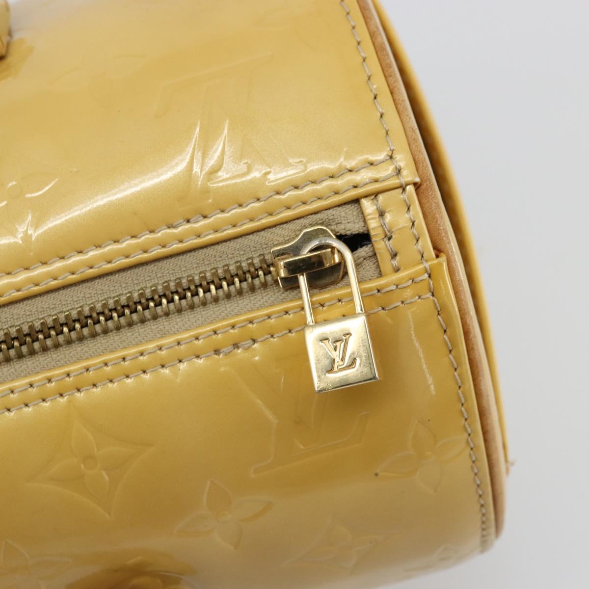 LOUIS VUITTON Monogram Vernis Bedford Hand Bag Beige M91006 LV Auth 178102