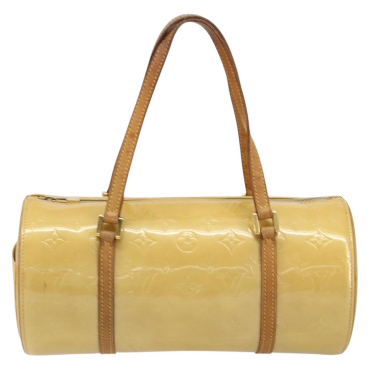 LOUIS VUITTON Monogram Vernis Bedford Hand Bag Beige M91006 LV Auth 178102