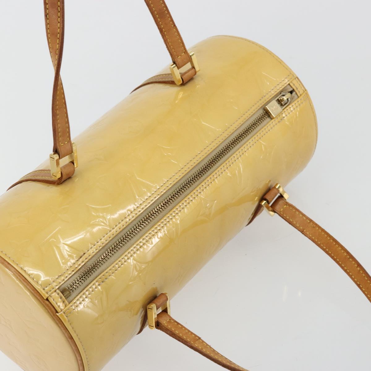 LOUIS VUITTON Monogram Vernis Bedford Hand Bag Beige M91006 LV Auth 178102