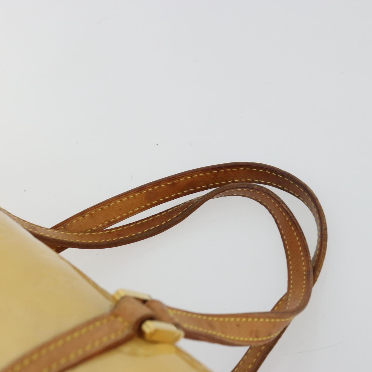 LOUIS VUITTON Monogram Vernis Bedford Hand Bag Beige M91006 LV Auth 178102