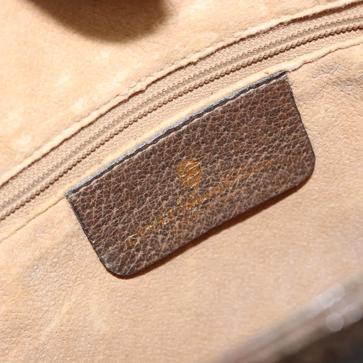 GUCCI GG Supreme Web Sherry Line Bag PVC Beige Gold 14 02 034 Auth 178112