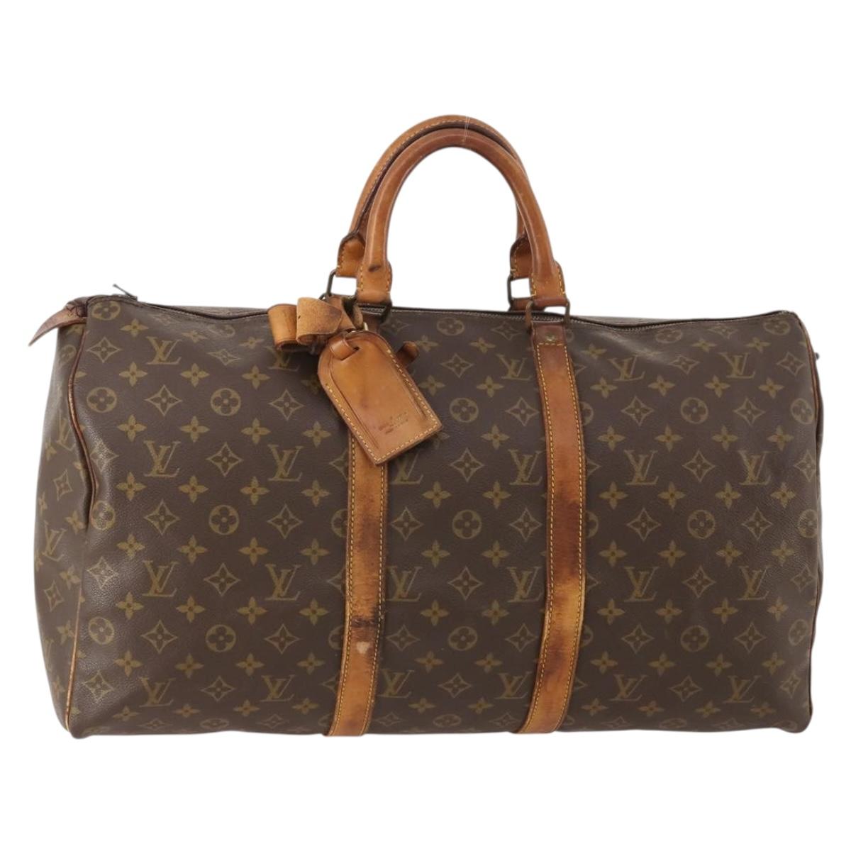 LOUIS VUITTON Monogram Keepall 50 Boston Bag M41426 LV Auth 178137