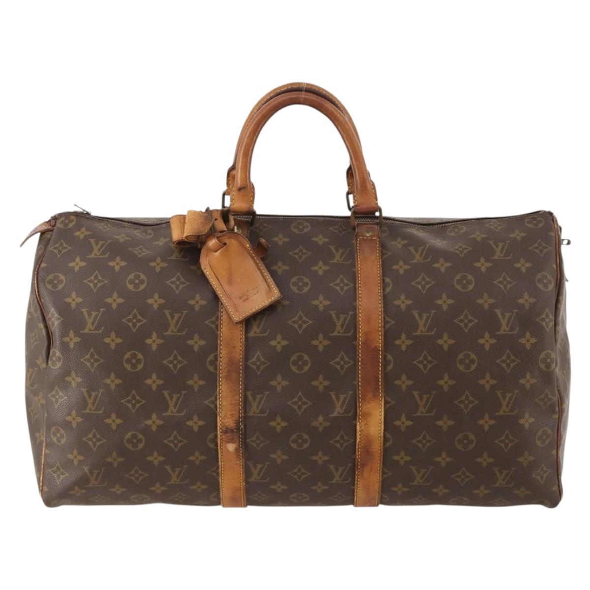 LOUIS VUITTON Monogram Keepall 50 Boston Bag M41426 LV Auth 178137