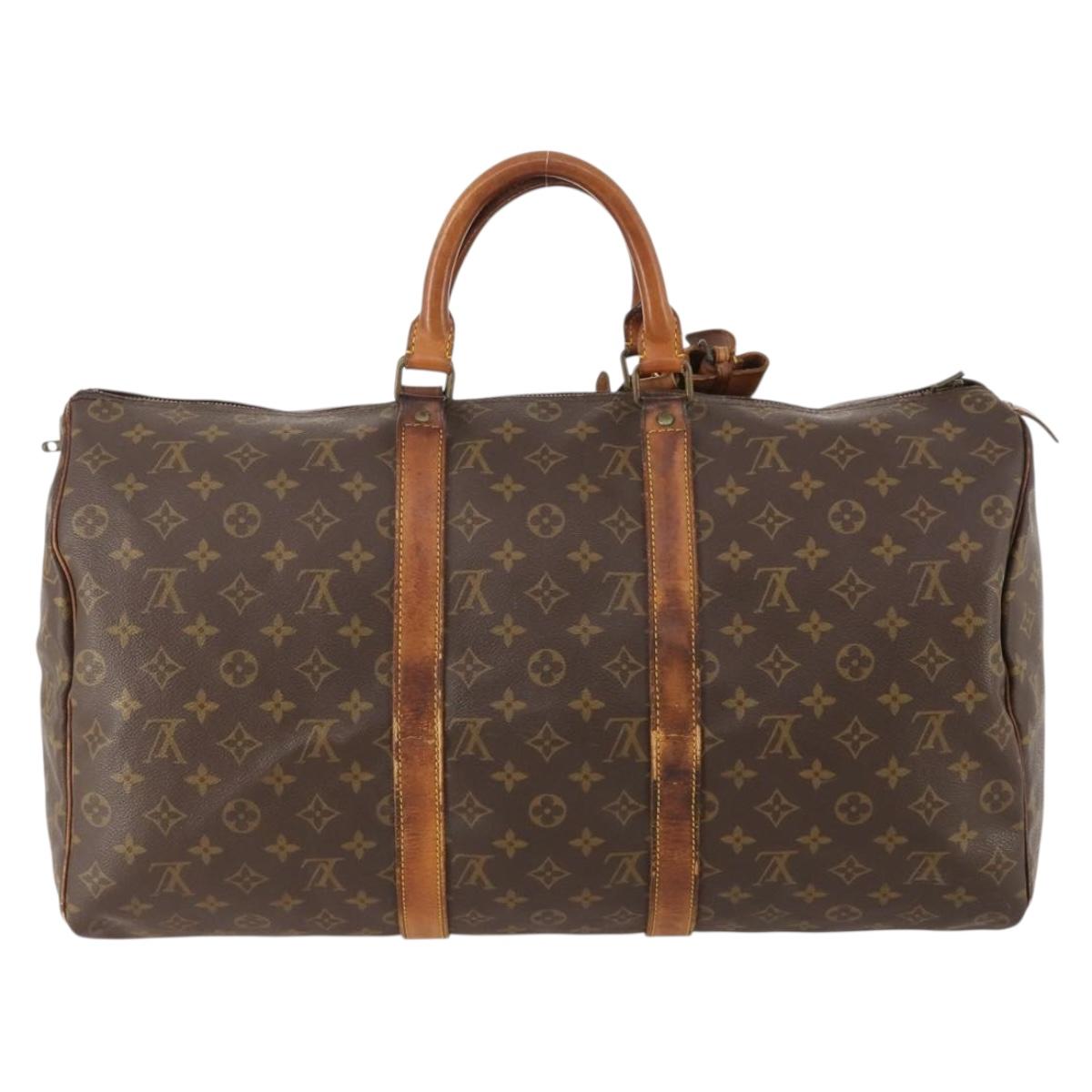 LOUIS VUITTON Monogram Keepall 50 Boston Bag M41426 LV Auth 178137