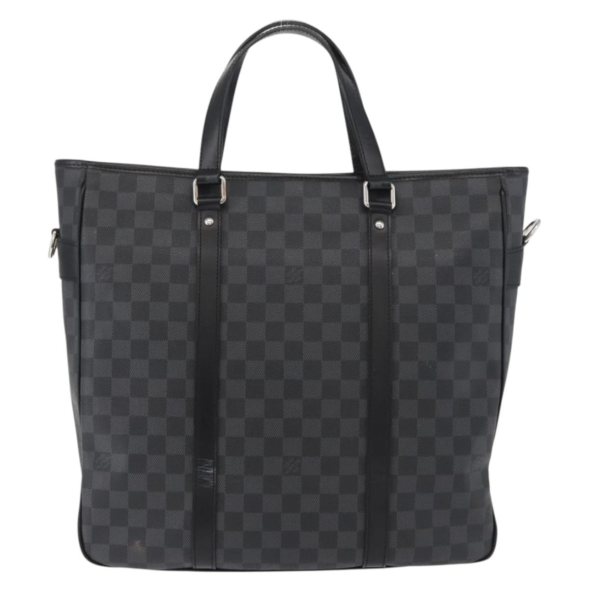 LOUIS VUITTON Damier Graphite Tadao Shoulder Bag 2way N51192 LV Auth 178145