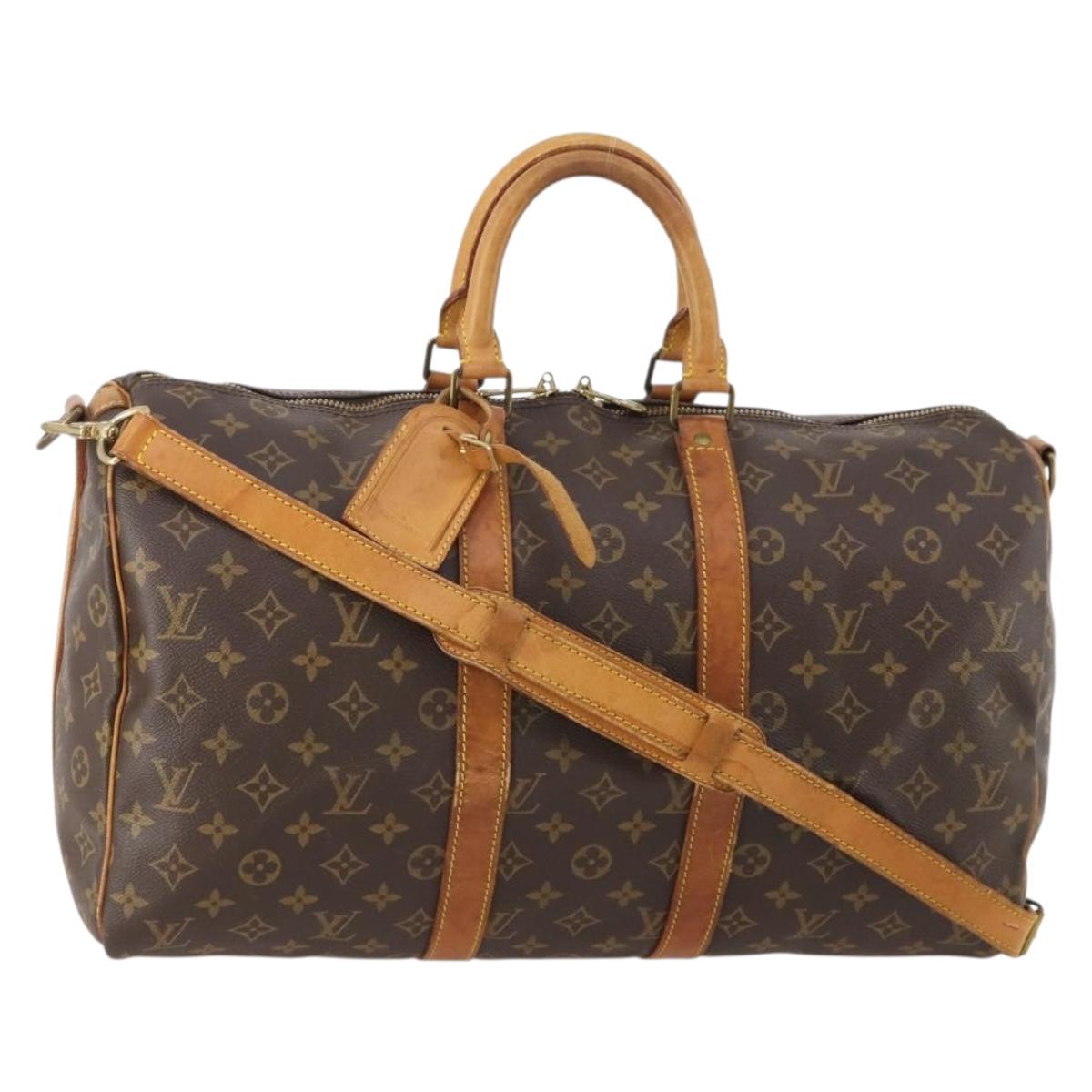 LOUIS VUITTON Monogram Keepall Bandouliere 45 Boston Bag M41418 LV Auth 178154