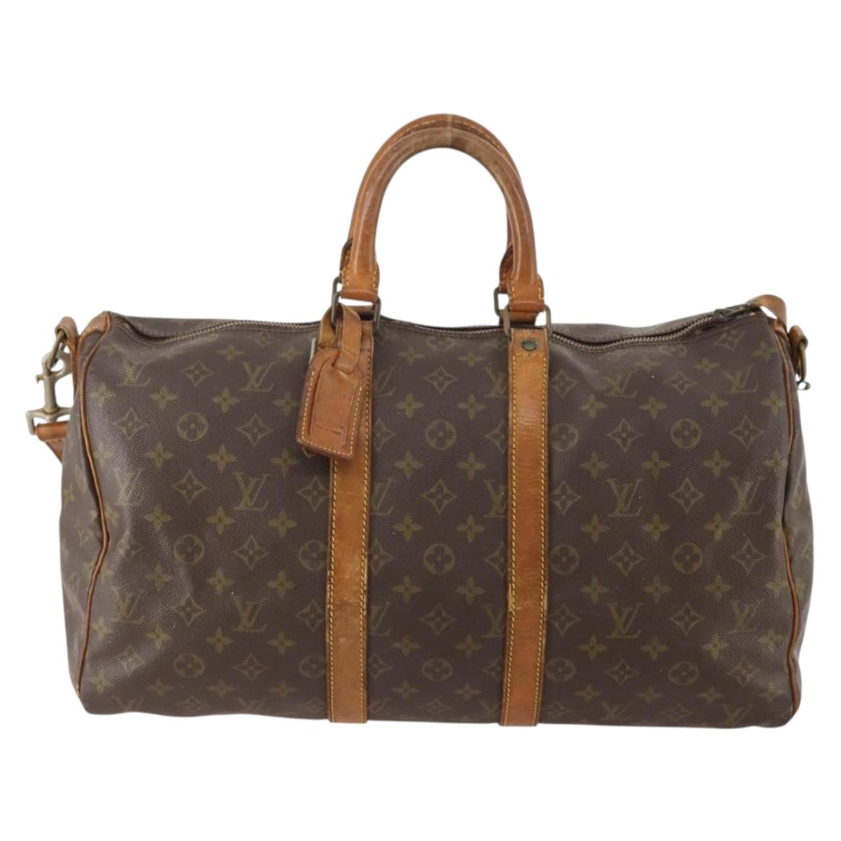 LOUIS VUITTON Monogram Keepall Bandouliere 45 Boston Bag M41418 LV Auth 178190