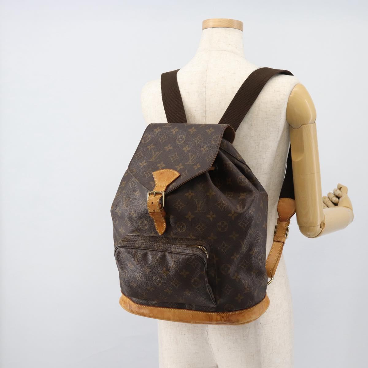 LOUIS VUITTON Monogram Montsouris GM Backpack M51135 LV Auth 178192