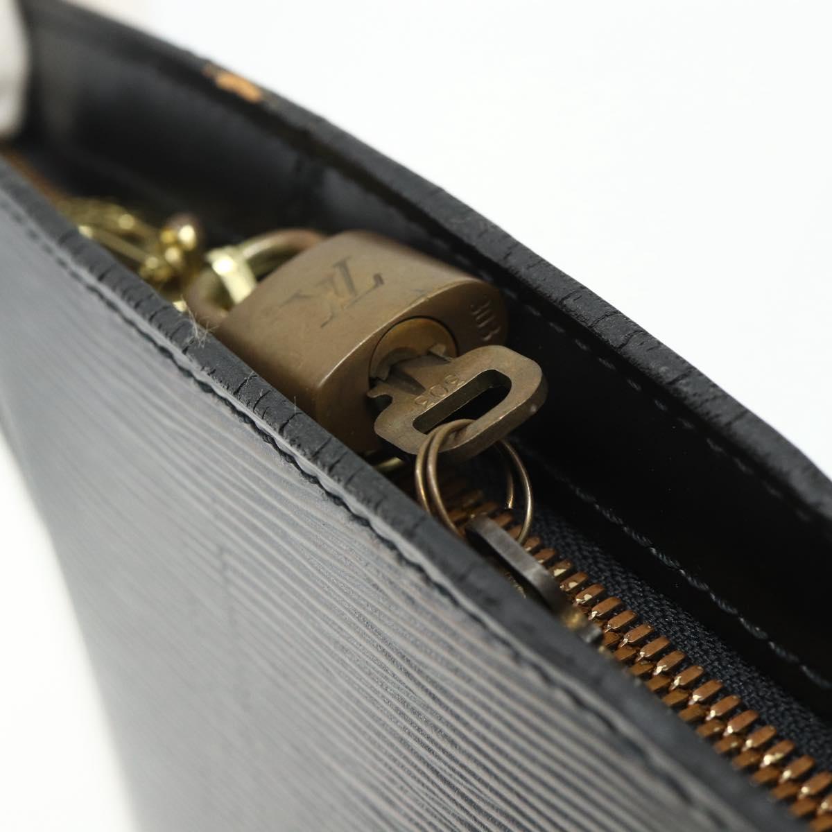 LOUIS VUITTON Epi Lussac Shoulder Bag Black M52282 LV Auth 178226A