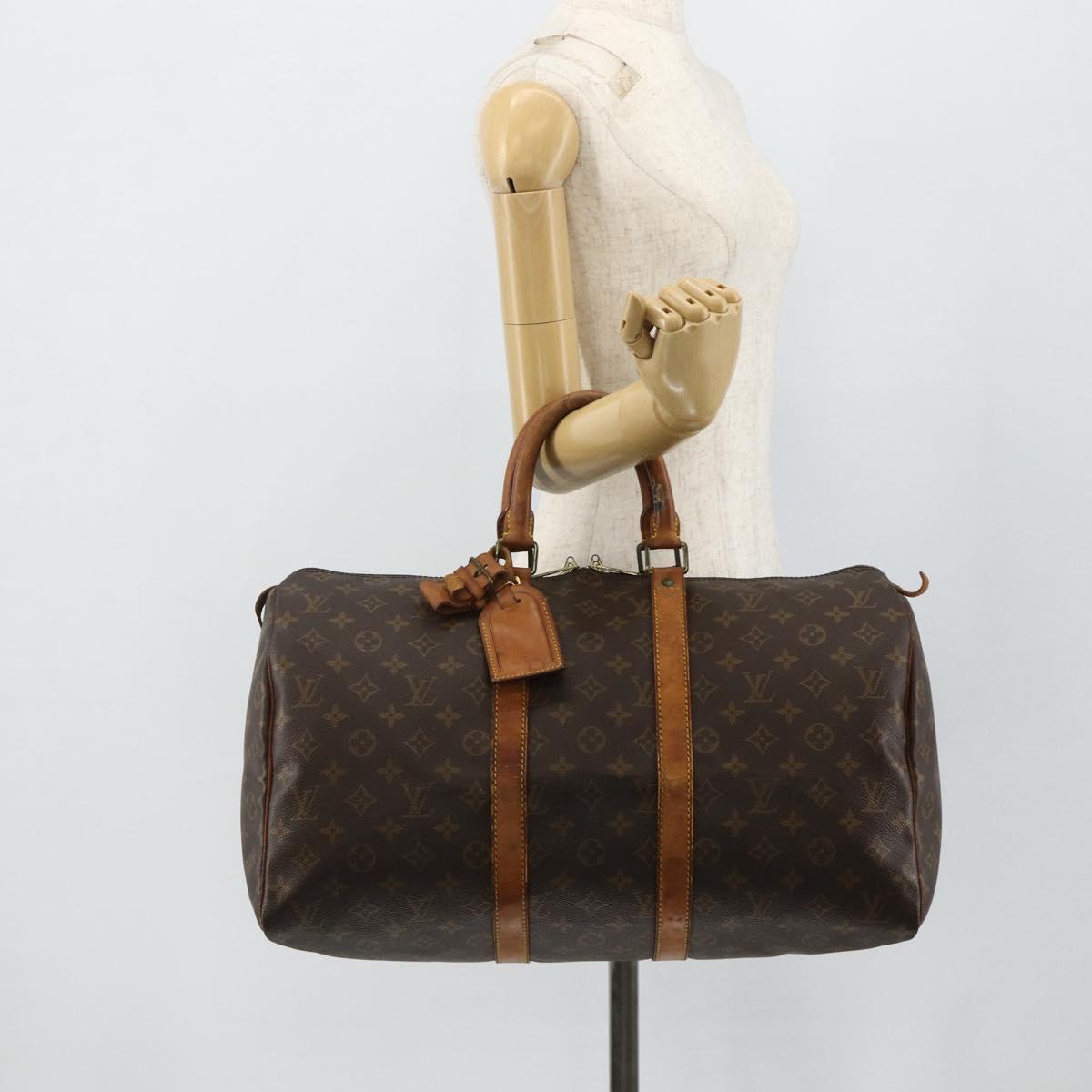 LOUIS VUITTON Monogram Keepall 45 Boston Bag M41428 LV Auth 178227