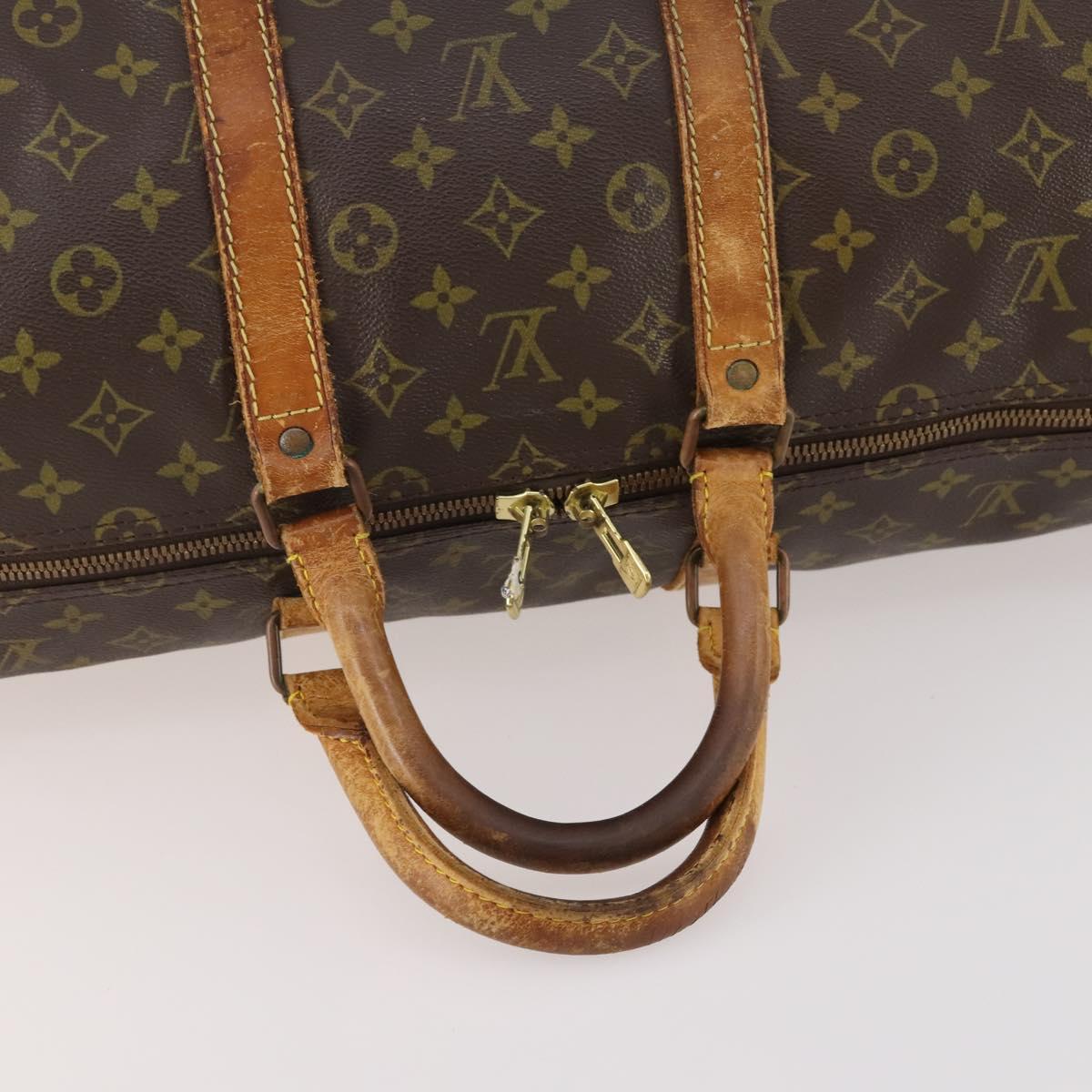 LOUIS VUITTON Monogram Keepall 55 Boston Bag M41424 LV Auth 178233