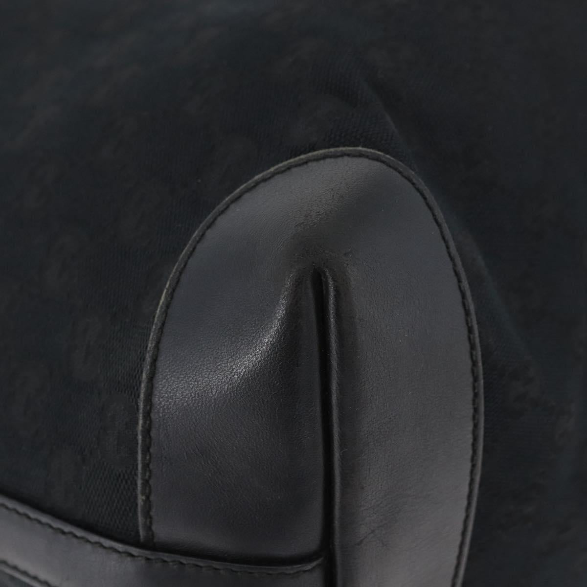 GUCCI Tote Bag Canvas Black Gold 247209 Auth 178246