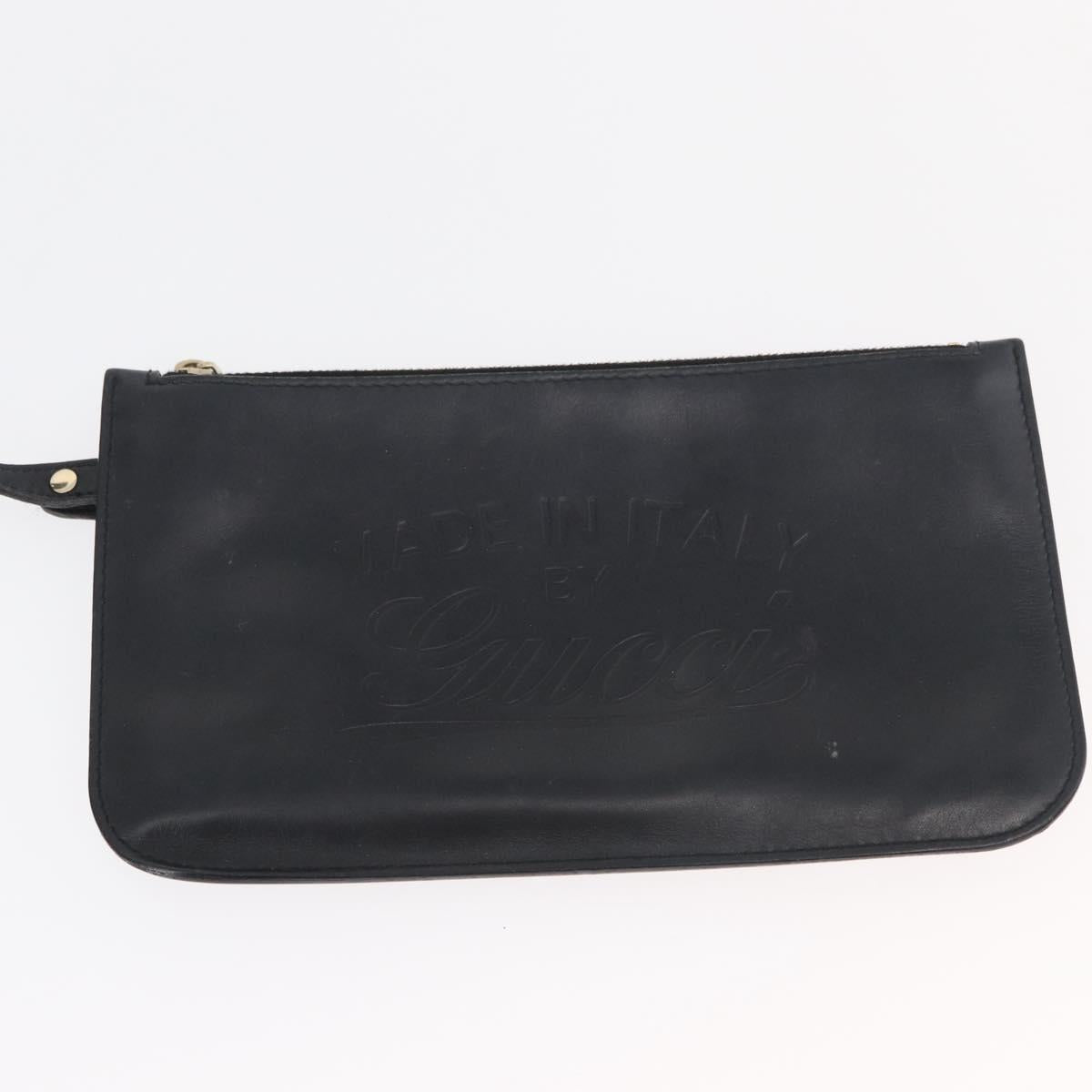 GUCCI Tote Bag Canvas Black Gold 247209 Auth 178246